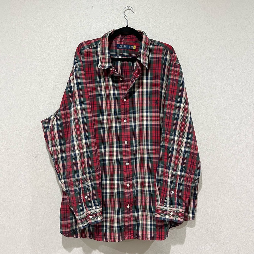 Polo Ralph Lauren Plaid Oxford Shirt - men’s 3XB